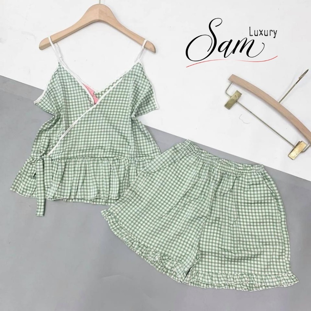 Đồ ngủ pyjama hàn quốc, chất vải lụa mềm mịn, Sam luxury | BigBuy360 - bigbuy360.vn