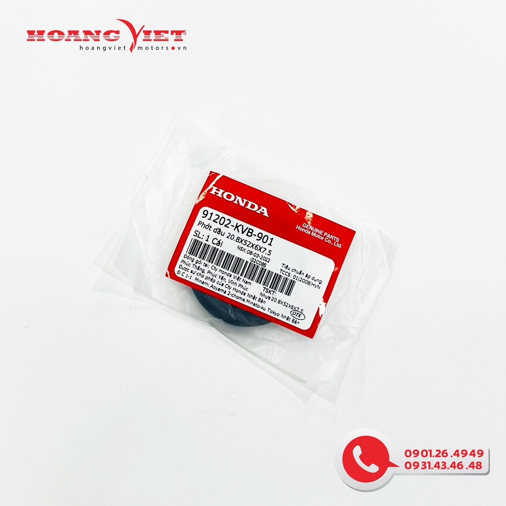 Phớt dầu 20.8X52X6X7.5 - HONDA Phớt dầu HONDA cỡ 20.8X52X6X7.5 - 91202KVB901