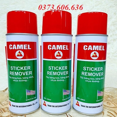Tẩy Keo Camel Chai Xịt Tẩy Keo Băng Dính Nhựa Đường Đa Năng ô tô , xe máy 450ml
