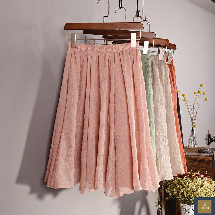 Chân váy linen nữ đẹp thời trang boho