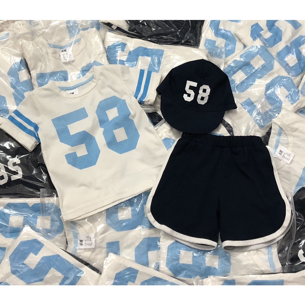 Bộ Bé Trai Thể Thao Số 58 H&M Size Từ 8-16kg Tặng kèm Nón💖 Đồ Bộ Bé Trai hàng VNXK cao  cấp