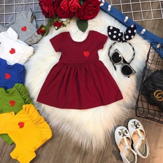 Combo 2 váy cotton cho bé gái