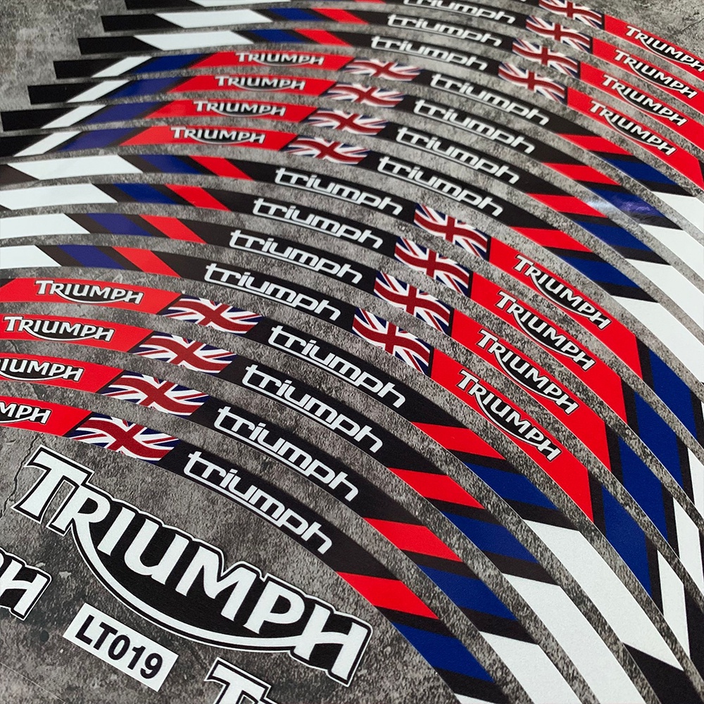 16 Miếng Dán Vành Bánh Xe Phản Quang Cho Xe Máy Triumph