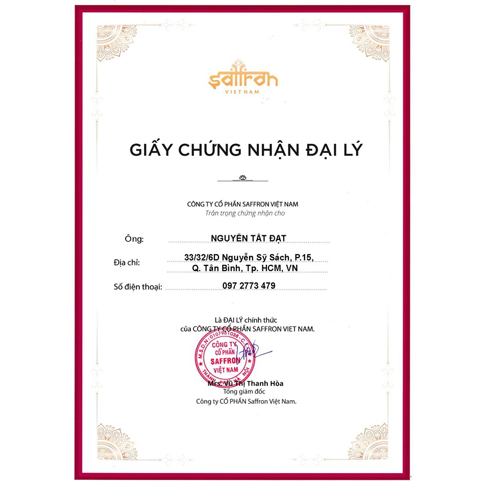 Saffron Nhụy Hoa Nghệ Tây Iran Hộp 1gr