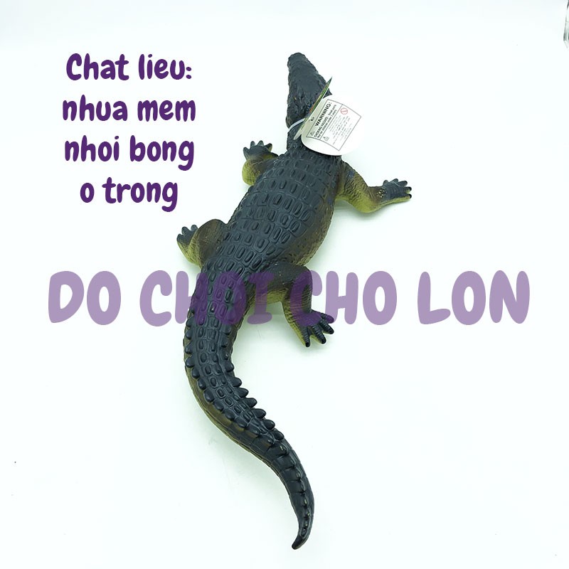 Đồ chơi mô hình cá sấu bằng nhựa mềm nhồi bông có nhạc 665A