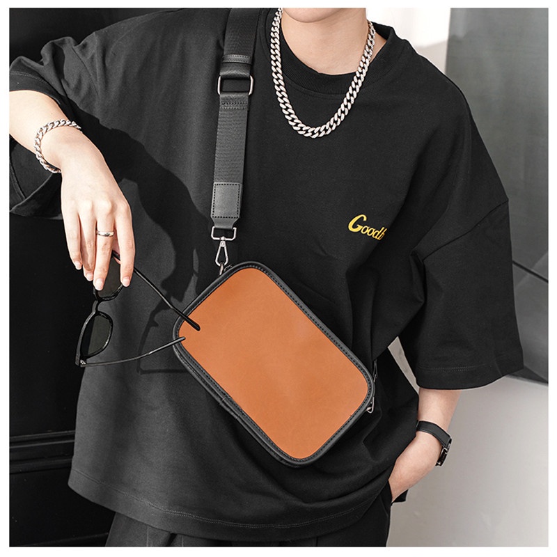 Túi Da Đeo Chéo Phong Cách Retro Thời Trang Cho Nam