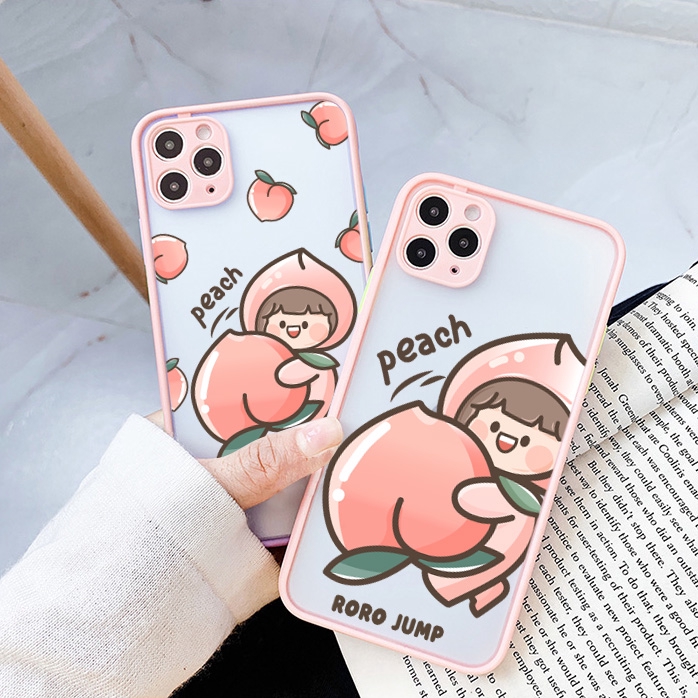 Ốp lưng iphone nhám Roro peach 5/5s/6/6plus/6s/6splus/7/7plus/8/8plus/x/xr/xs/11/12/pro/max/plus/promax - Awifi T3-13 | BigBuy360 - bigbuy360.vn