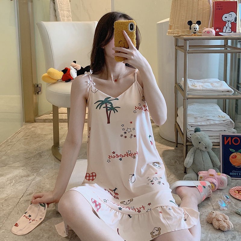 [Mã WASTUP giảm 10% tối đa 30K đơn 99K] Váy ngủ hai dây thoải mái thoáng mát dễ chịu CÓ BIGSIZE [VN01 | BigBuy360 - bigbuy360.vn