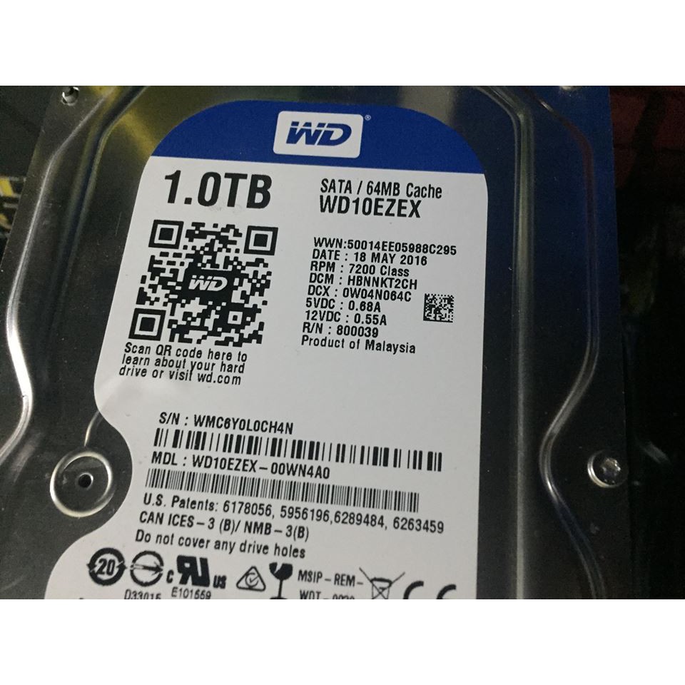 Ổ cứng  Western Digital Blue 1TB còn bảo hành hãng