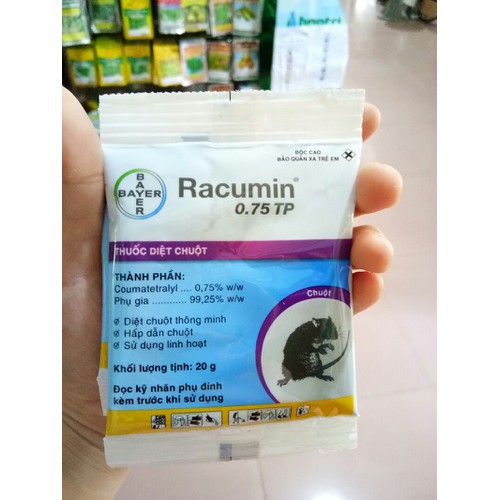 Thuốc diệt chuột Racumin Bayer - Đức - hấp dẫn chuột - sử dụng linh hoạt