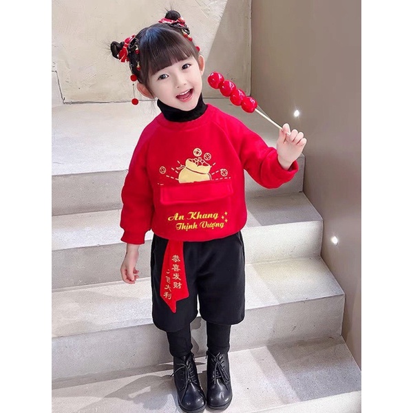 Bộ nỉ ĐỎ đón Tết cho bé