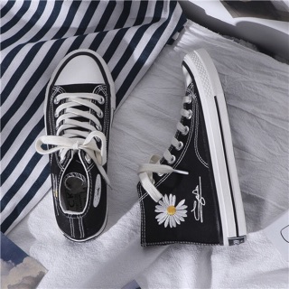 (Sneaker nữ mới 2020)Giày sneaker hoạ tiết hoa cúc( Kèm video và ảnh thật)