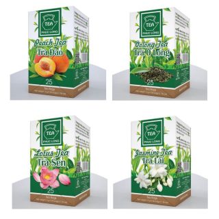 Combo Trà túi lọc Phúc Long 4 hộp x 25 gói
