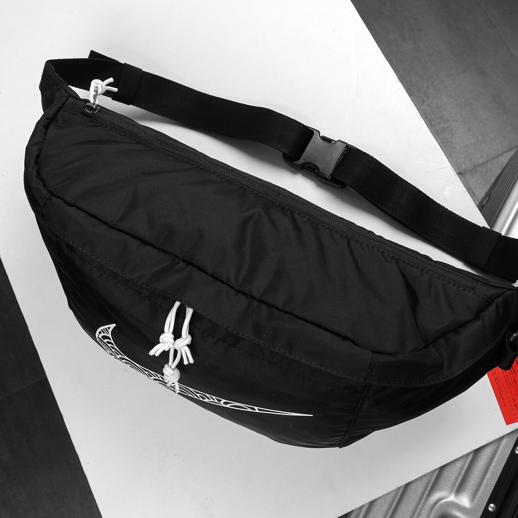 Túi đeo chéo nam nữ NIKE SWOOH Black Unisex, chất liệu vải polyester chống thấm nước [tnk00037]