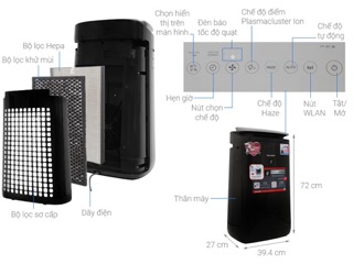 Máy lọc không khí và Bắt Muỗi Sharp FP-J80EV-H (Miễn phí giao tại HCM-ngoài tỉnh liên hệ shop)