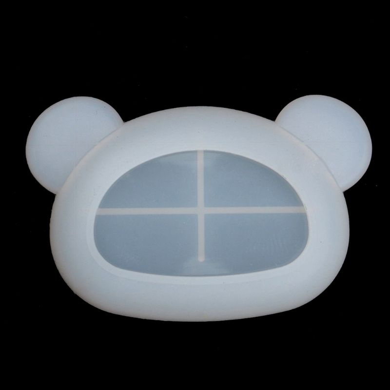 Khuôn Làm Đĩa Bằng Nhựa Silicone Hình Chú Gấu / Chó Bull / Hoa Đáng Yêu