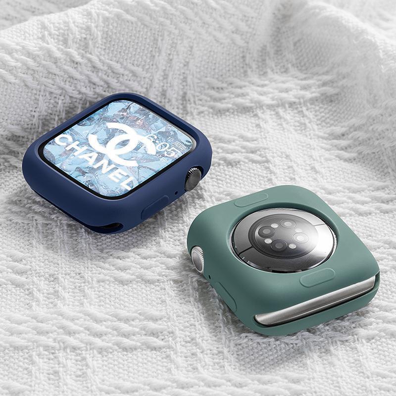 Ốp Silicone Mềm Bảo Vệ Đồng Hồ Apple Watch 7 6 SE 5 4 3 2 iWatch series 45MM 44MM 42MM 41MM 40MM 38MM