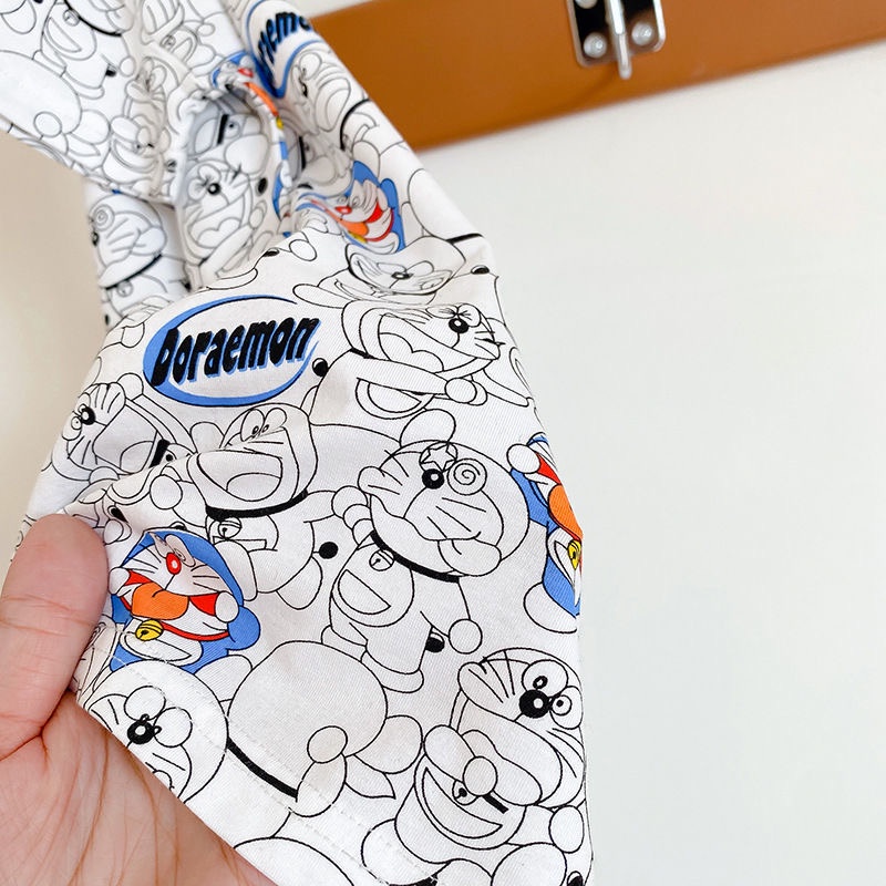 Áo thun trắng hoạ tiết Doraemon cho bé gái & bé trai  N01240