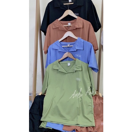 Set Bộ Áo Polo Mix Quần Trơn Unisex Dáng Rộng( ảnh thật 100% tự chụp ) | BigBuy360 - bigbuy360.vn