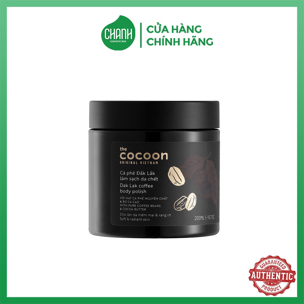 Tẩy da chết body Cocoon Cà Phê Đắk Lắk 200ml