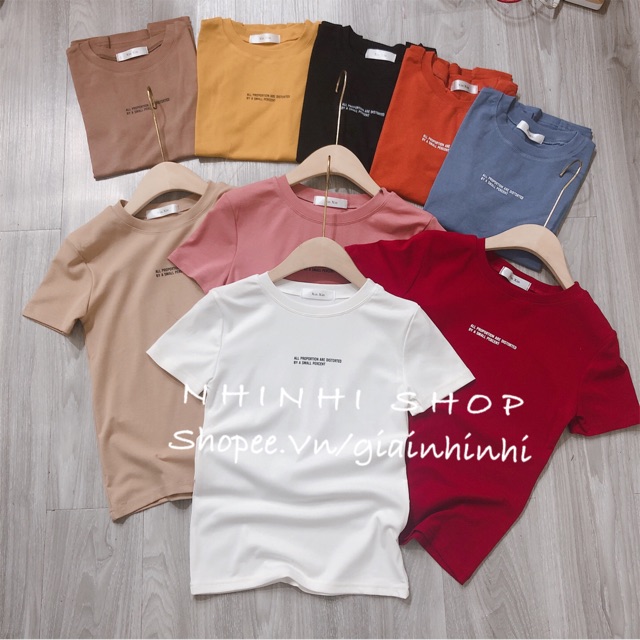 Áo thun ôm cổ tròn xin xin, Áo phông ngắn tay chất thun co giãn, 2 dòng chữ XX8132 - NhiNhiShop | BigBuy360 - bigbuy360.vn