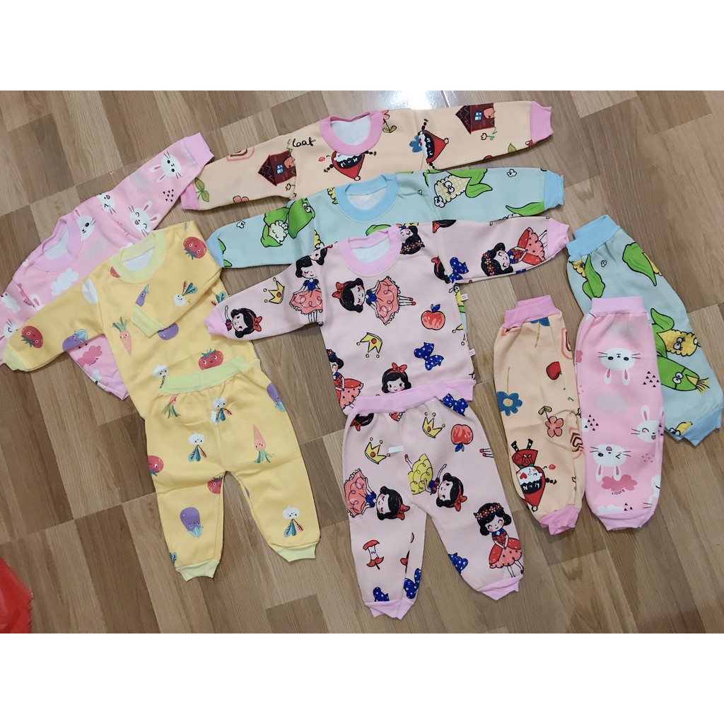 Đồ bộ bé trai bé gái mặc nhà hàng nỉ bông ấm áp size 3-15kg