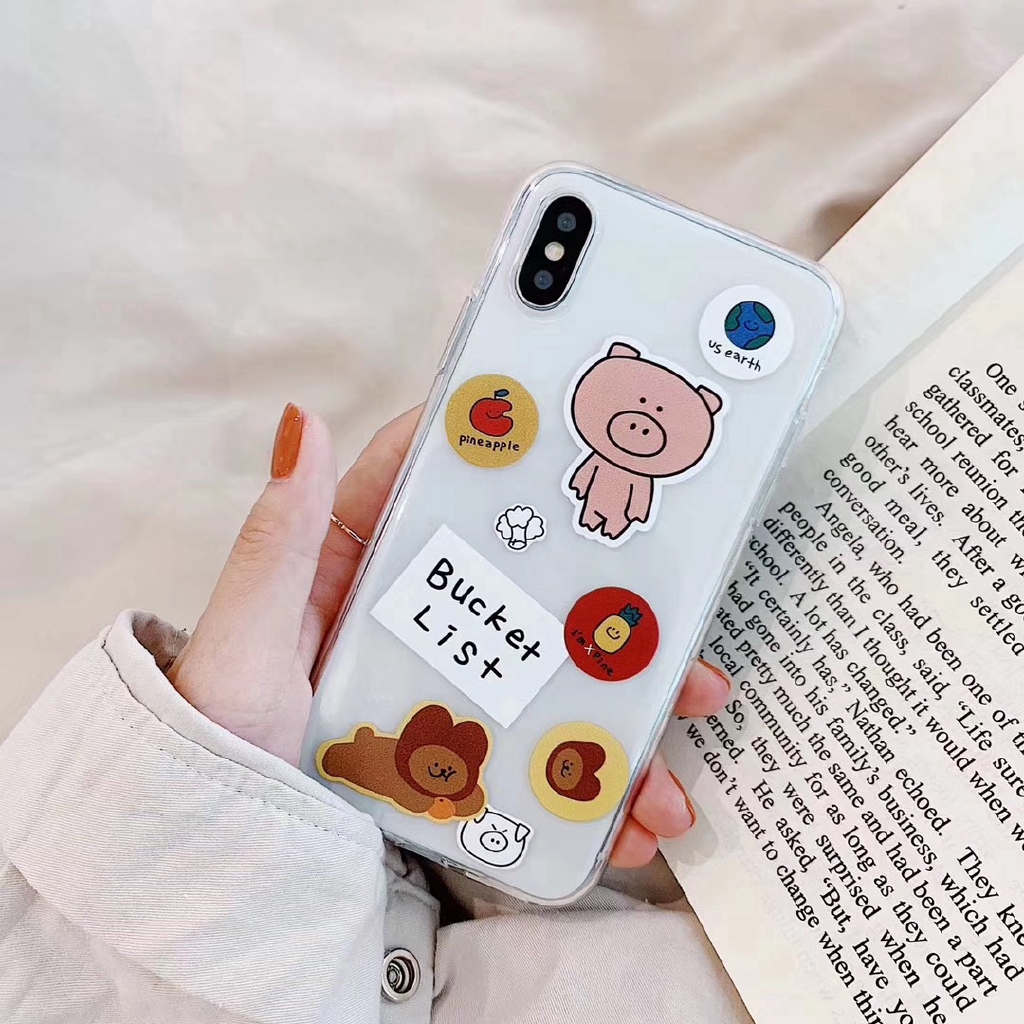 Ốp lưng iphone Ốp điện thoại trong suốt cho Iphone 6/6plus/6S/6S plus/6/7/7plus/8/8plus/X/XS/XS Max/ Dinuo case