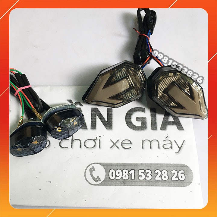 Đèn xi nhan xe winner X xinhan con bọ, mũi tên gắn exciter 150 vario fz150