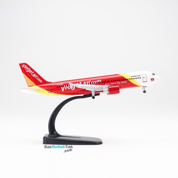 Mô hình máy bay Vietjet Airbus A320 20cm Everfly