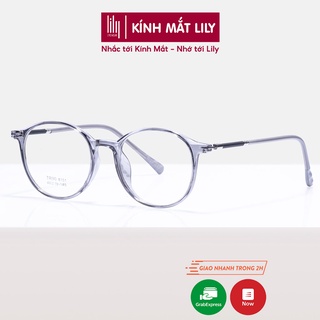 Gọng kính cận nam nữ Lilyeyewear kiểu dáng mắt tròn nhiều màu - 8151