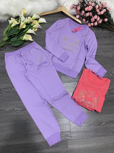 Bộ Dài TD ✔️Chất liệu: Thun cotton Thái  dày mềm mịn, mát, thấm hút mồ hôi ✔️Hình thật shop tự chụp,Hàng loại 1,