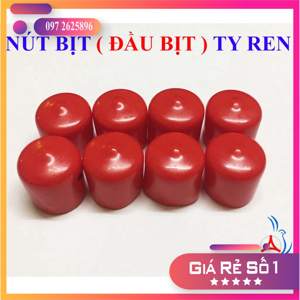 Nút bịt ( Đầu bịt) ty ren M4, M6, M8, M10, M12, M16, M22( Màu Đỏ)