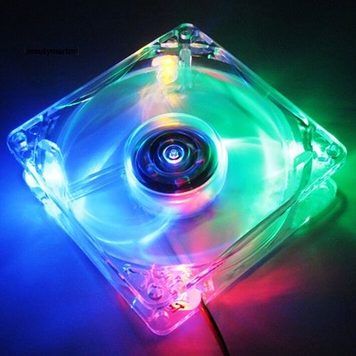 Quạt tản nhiệt trong suốt có đèn led 8cm cho vỏ máy tính BE CES1-8025