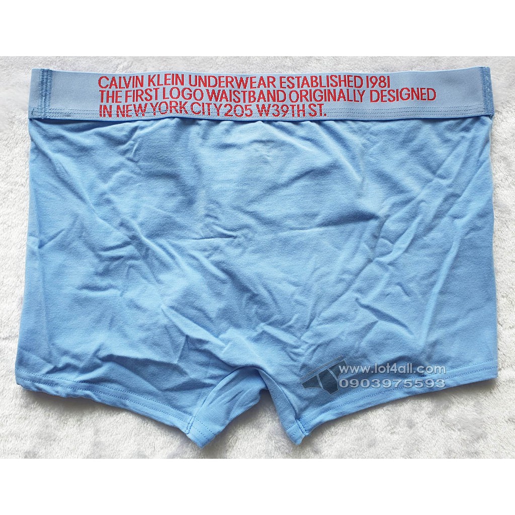 [CHÍNH HÃNG] Quần lót nam Calvin Klein NB1703 Statement 1981 Cotton Low Rise Trunk Blue Ink