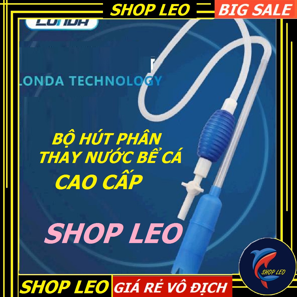 Bộ bơm tay thay nước Cao Cấp, hút phân cho bể cá có van khóa - LONDA - phụ kiện thủy sinh - shopleo