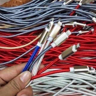 Cáp Sạc Bọc Dù Lightning- Micro- Type C 3m Siêu Bền - Tiện Lợi