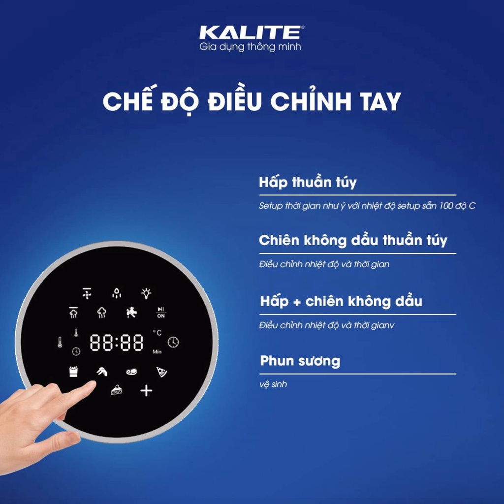 Nồi Chiên Hơi Nước Kalite Steam Star, Công suất 2600W, Dung tích 15L, Bảo hành chính hãng 2 năm