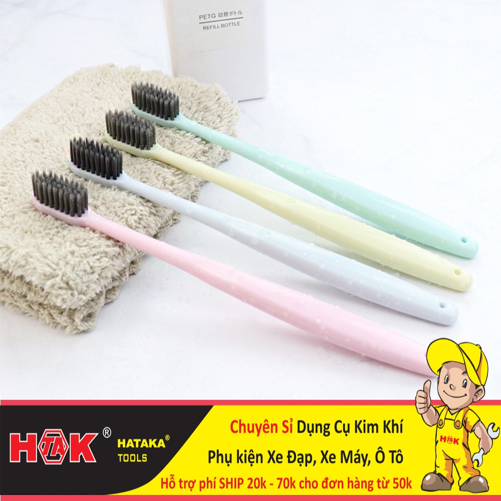 Vỉ 4 Bàn Chải Đánh Răng - Người Lớn Sợi Nano Xuất Nhật - Hàng Chất Lượng Cao