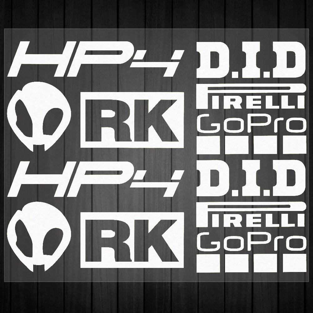 Miếng Dán Trang Trí Kính Chắn Gió Trước Bên Hông Xe Mô Tô BMW HP4 RK DID PIRELLI GoPro Kiểu Retro