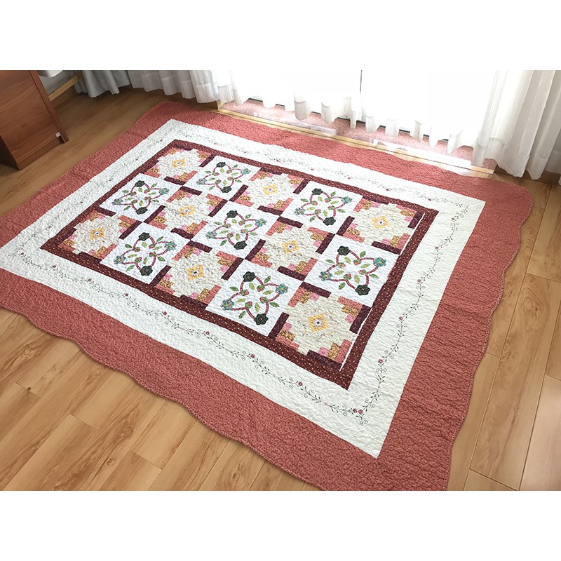 Thảm lót sàn 160x210cm 100% cotton , mặt sau có hạt chống trượt, có thể giặt tay hoặc giặt máy
