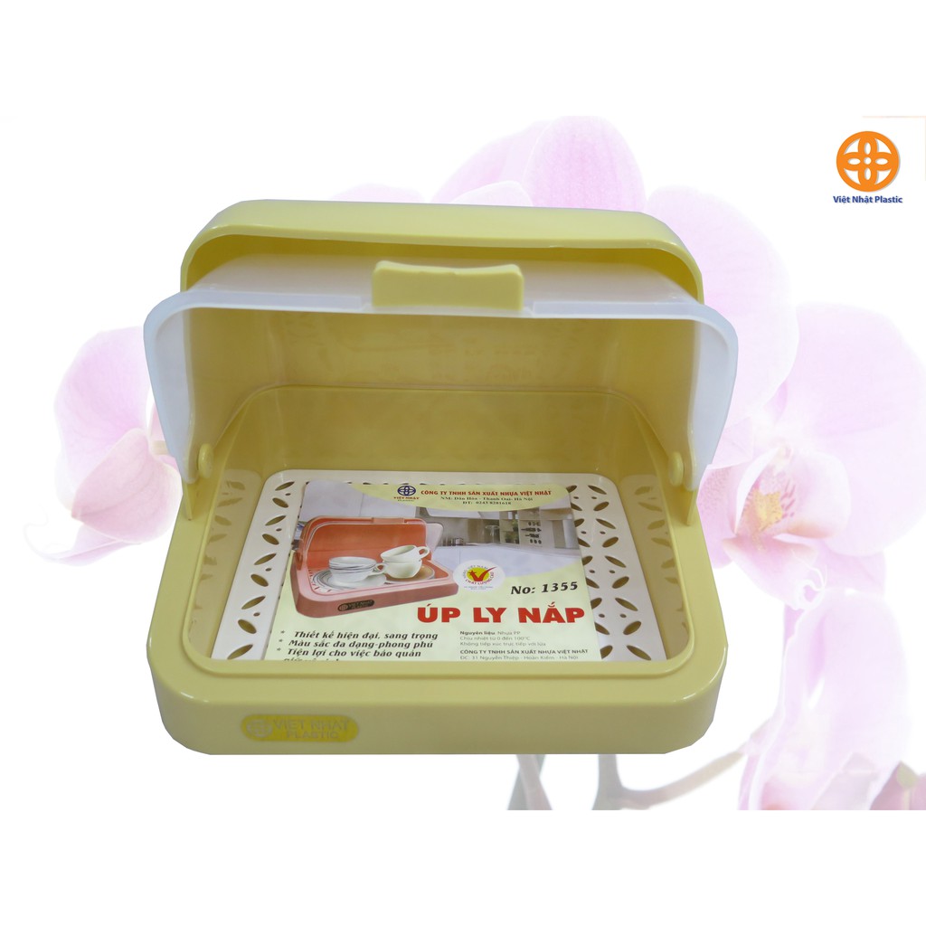 [Nhựa Việt Nhật] Khay úp cốc Việt Nhật có nắp đậy bảo vệ No.1355