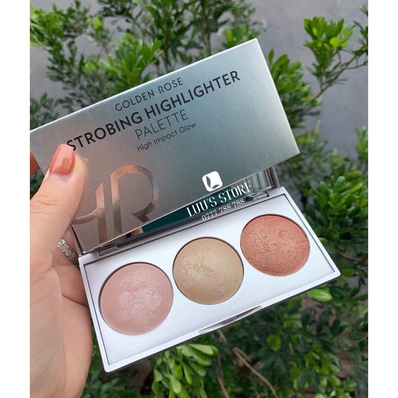 Bảng Highlight Golden Rose 3 Ô