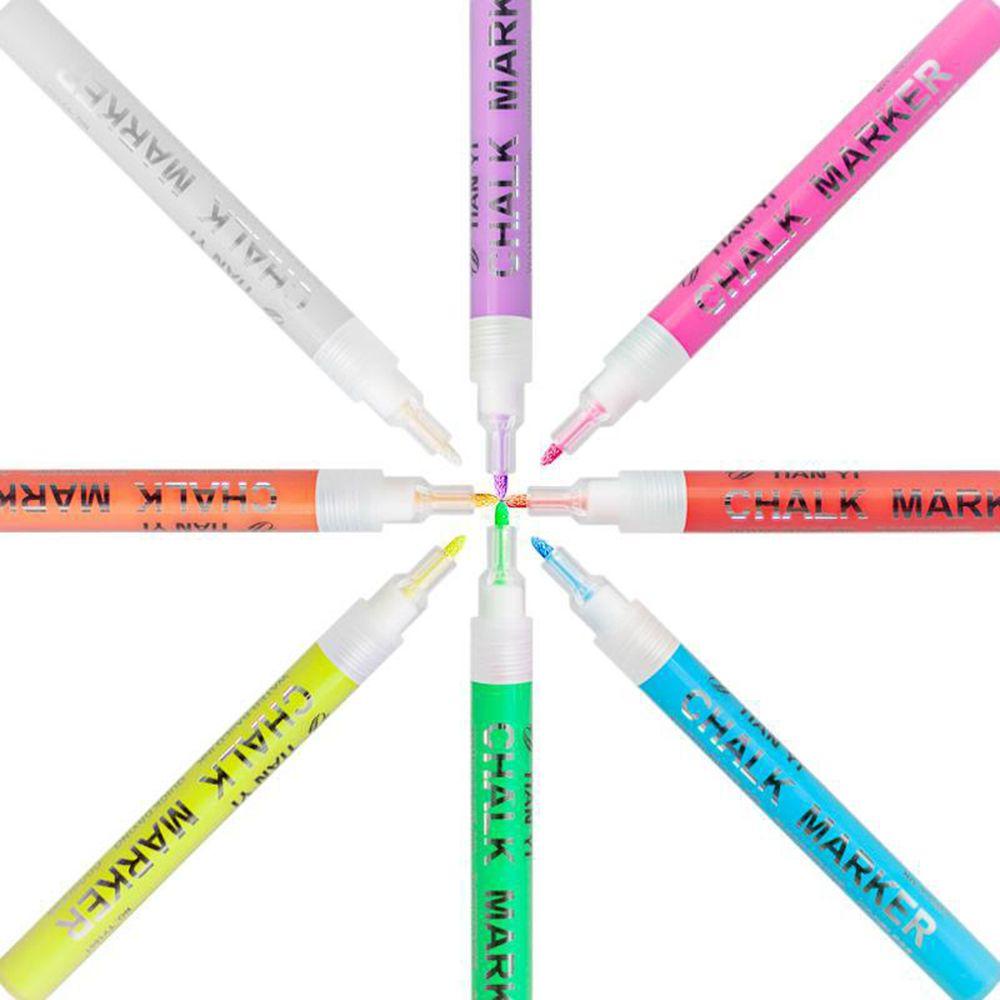 CHOOKEY Bộ 8 Bút Lông Viết Bảng / Kính / Kim Loại / Cửa Sổ Bằng Nhựa /