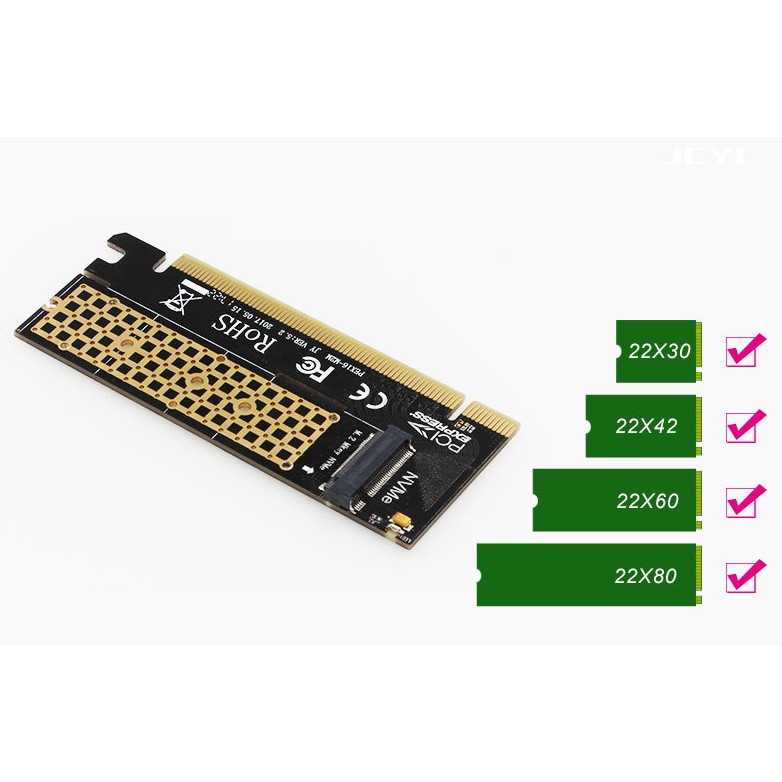 Card chuyển đổi SSD M.2 NVMe sang chuẩn PCI-E X4 VÀ X16 - HÀNG CÓ SẴN - NOW SHIP - GRAB HỒ CHÍ MINH