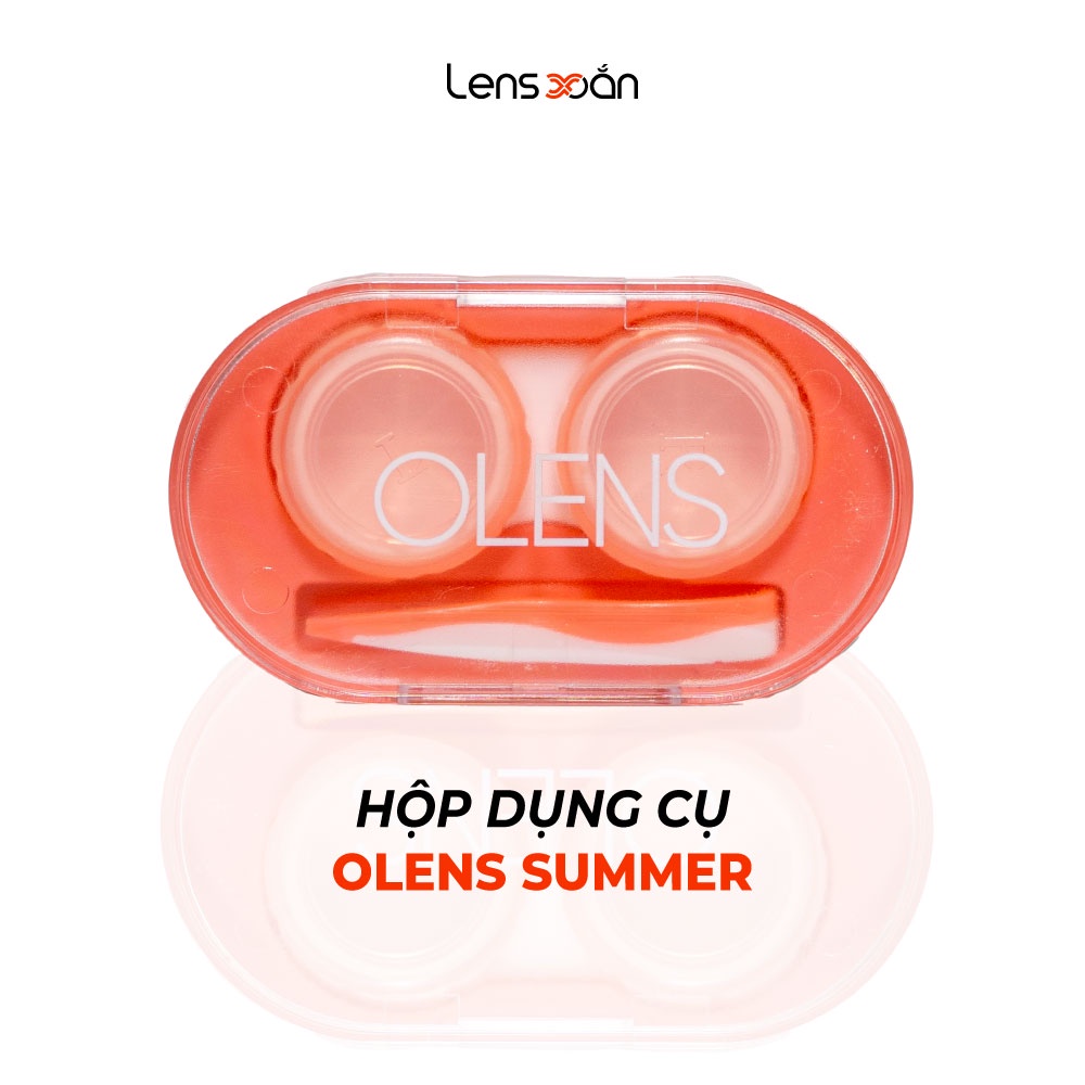 Hộp đựng kính áp tròng LENS XOẮN chính hãng OLENS bảo vệ mắt kèm dụng cụ gấp lens