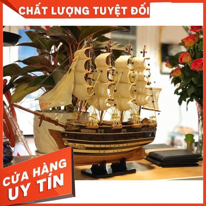 Mô hình thuyền buồm JYLLAND PHONG THỦY màu trắng dài 56cm