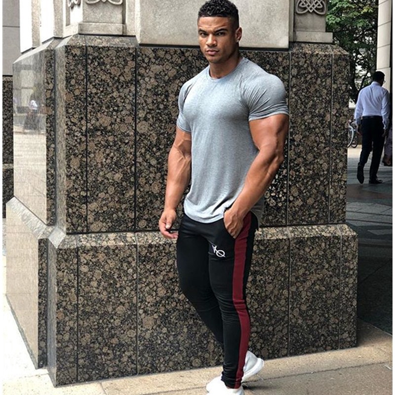 Quần Thể Thao Cotton Kẻ Sọc Thoáng Khí Thoải Mái Cho Nam