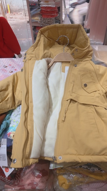 Áo parka lót nỉ ấm cho bé gái