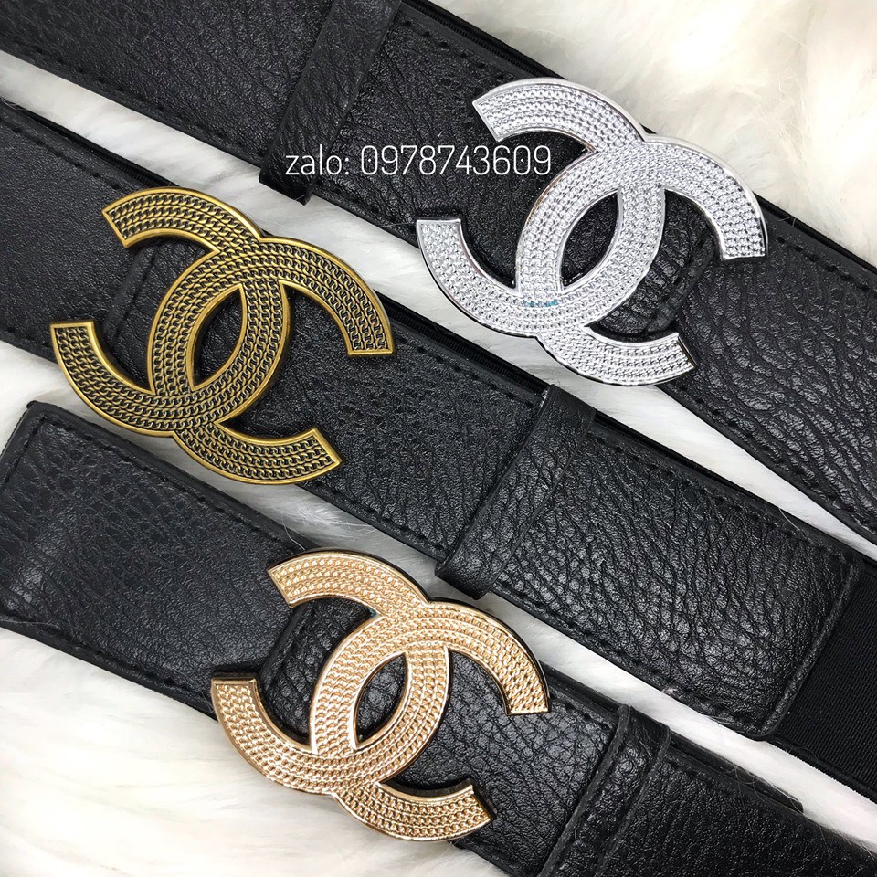 Thắt lưng nữ Đai váy bản to chun co dãn X 3.5cm