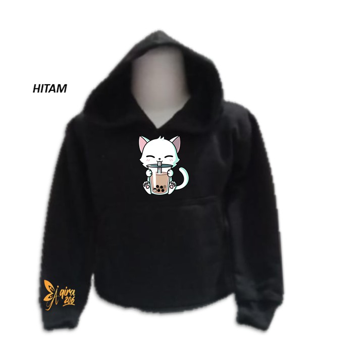 Áo Hoodie Unisex In Hình Mèo Con Dễ Thương Cho Bé